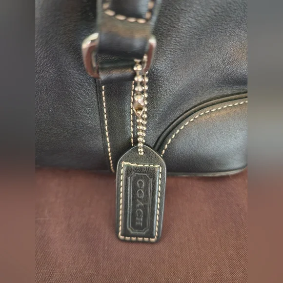 Coach Hampton Black Leather Satchel & Matching Wallet - Picture 3 of 16